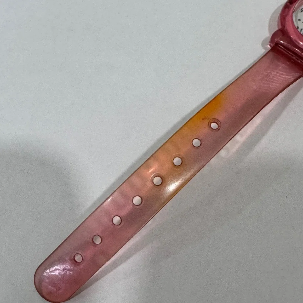 Armitron Tweety Bird Watch Women Pink Translucent Jelly Strap Vintage Looney Tun